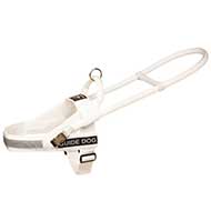 Pettorina in nylon bianco per cane guida "Clever dog"