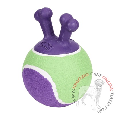 Palla con due maniglie per giochi con cane, 13 cm di diametro