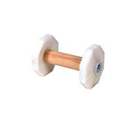 Manubrio con dischi bianchi "Broad education" per cane, 650 gr Manubrio con dischi bianchi "Broad education" per cane, 650 gr