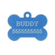 Medaglietta a forma di osso "Identification badge" per cane Medaglietta a forma di osso "Identification badge" per cane