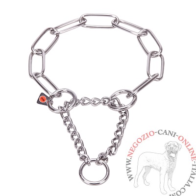 Collare a catena in acciaio inox con maglie grandi per
cani forti