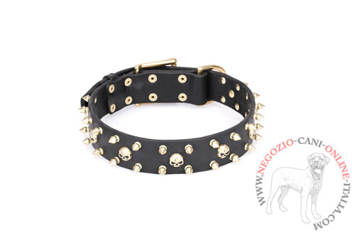 FDT Artisan - Collare in cuoio Rock Star per cane