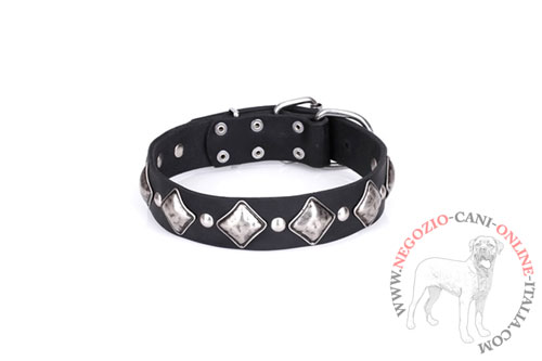 FDT Artisan - Collare in cuoio Silver Charm per cane