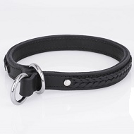 Collare a strozzo in cuoio doppio "Rattlesnake" per cane forte Collare a strozzo in cuoio doppio "Rattlesnake" per cane forte