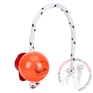 Palla "Fun-Ball" arancione con corda e Maxi Power Clip