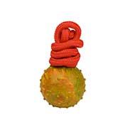 Palla da gioco in gomma con corda, 7 cm di diametro Palla da gioco in gomma con corda, 7 cm di diametro