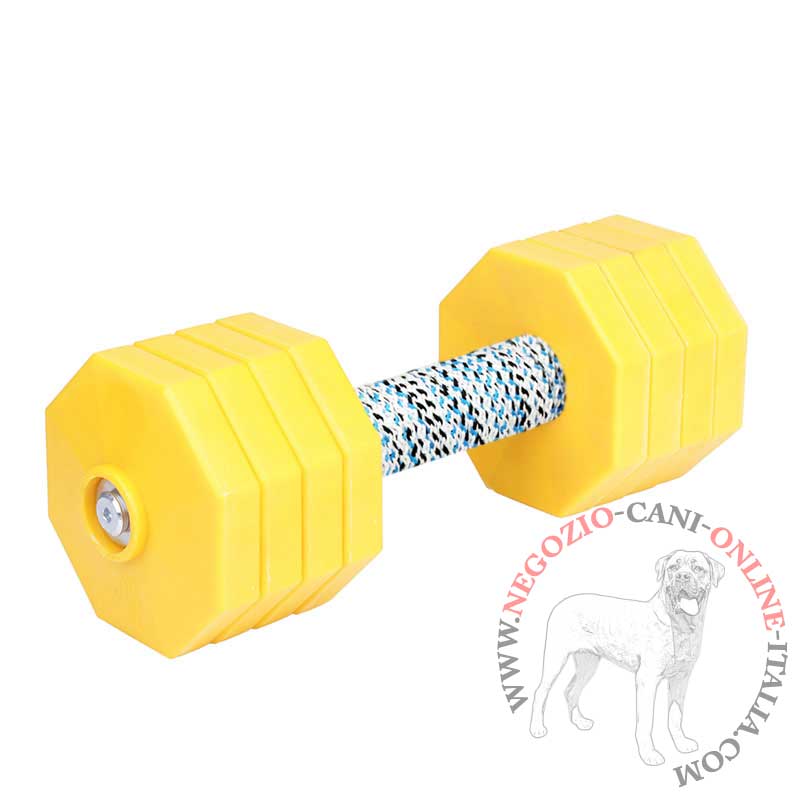 Manubrio con dischi gialli "Strength and Power" per cane, 2 kg - Clicca l'immagine per chiudere