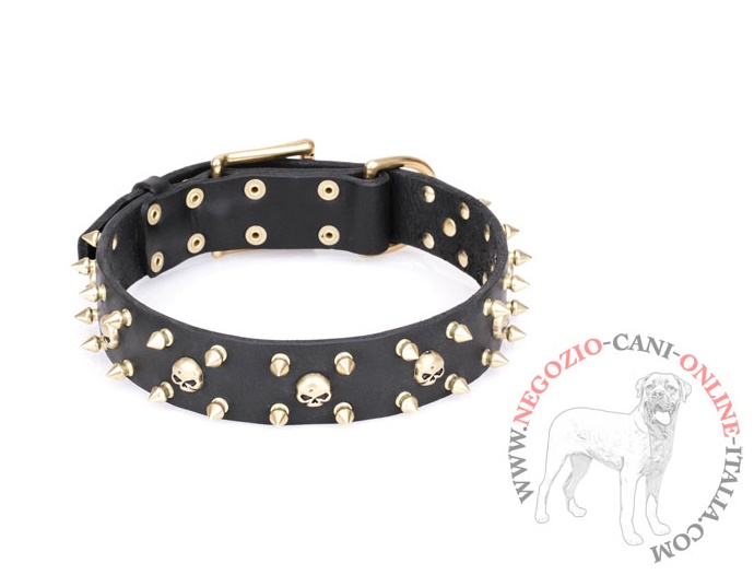 FDT Artisan - Collare in cuoio "Rock Star" per cane - Clicca l'immagine per chiudere