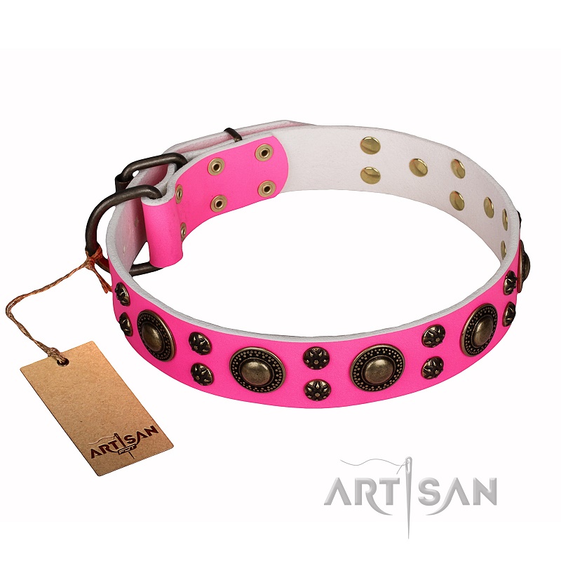 FDT Artisan - Collare rosa "Pink of perfection" per cane - Clicca l'immagine per chiudere