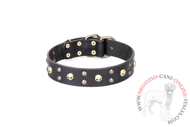 FDT Artisan - Collare in cuoio "Heavy Metal" per cane - Clicca l'immagine per chiudere