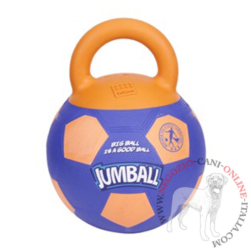 Palla in gomma con maniglia "Jumball", 19 cm di diametro, NEW! - Clicca l'immagine per chiudere