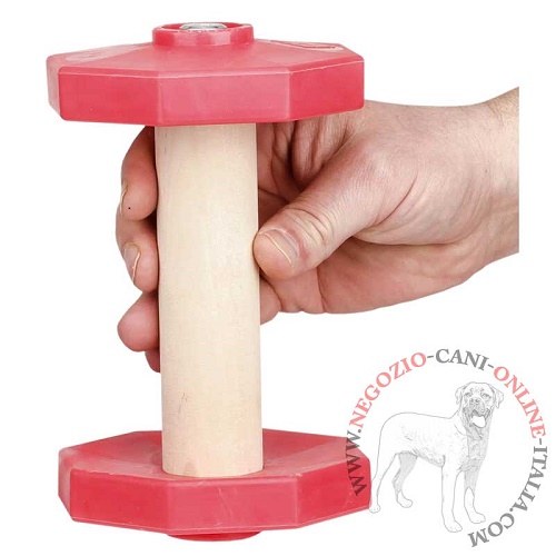 Manubrio con dischi rossi "Educational Toy" per cane, 650 gr - Clicca l'immagine per chiudere