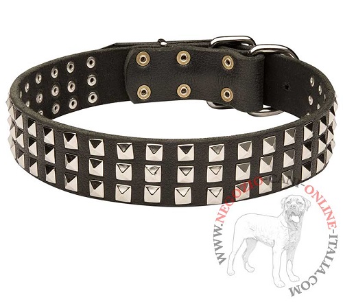 Collare in pelle Premium Finery per Bulldog Americano