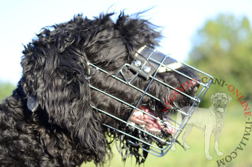 Museruola a cestello in metallo
per Black Russian Terrier