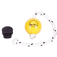 Palla "Fun-Ball" Mini SOFT gialla con clip magnetica nera