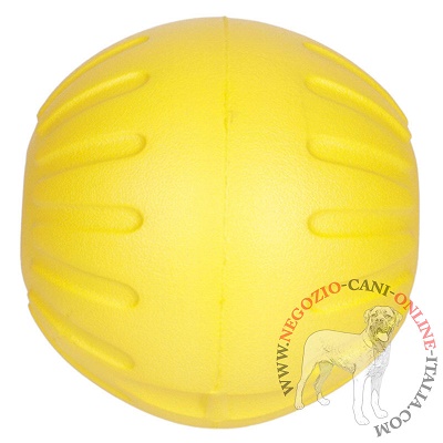 La palla per cane ha
il diametro di 7,5 cm