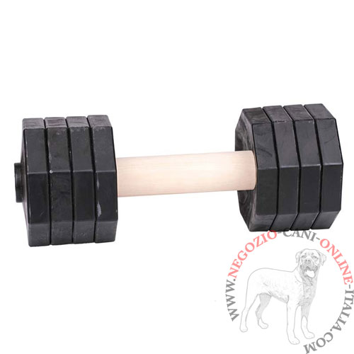 Manubrio in legno con dischi neri Play up, 2 kg