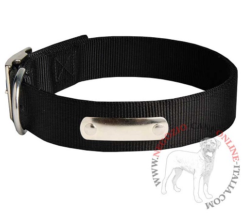 Collare in nylon con targhetta Unparalleled per Rottweiler