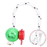 Palla "Fun-Ball" Mini verde con clip magnetica rossa